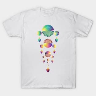 Dream Catcher Triple Tier | Combo 1 Peacock, Sunset and Volcano (White) T-Shirt